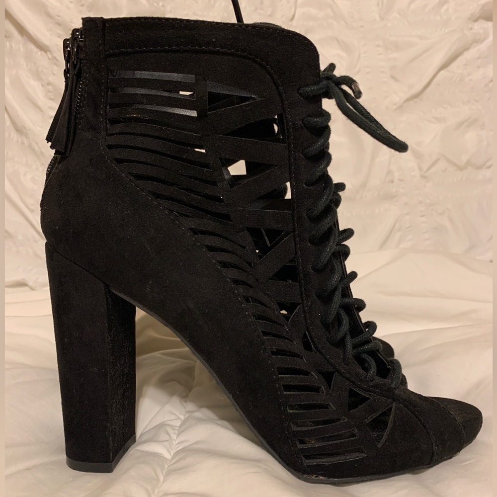 Black Lace Up Heels